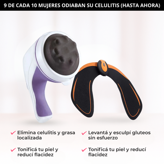 BodySculpt Masajeador Anticelulitis + Electro Estimulador de Gluteos de Regalo
